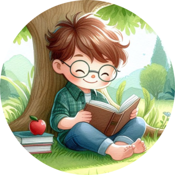 boy reading a book